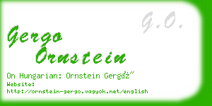 gergo ornstein business card
